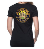 Short Sleeve Women's V-Neck BLACK