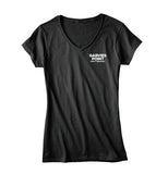 Short Sleeve Women's V-Neck BLACK