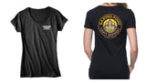Short Sleeve Women's V-Neck BLACK