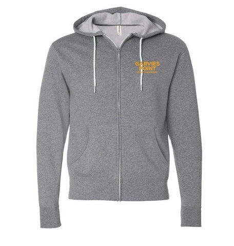 Garvies Point Craft Brewery Gunmetal Heather Lightweight Zip-up Hoodie