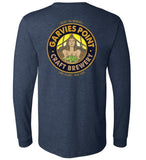Long Sleeve T-Shirt w/ Logo - Heather Navy