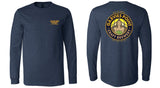 Long Sleeve T-Shirt w/ Logo - Heather Navy