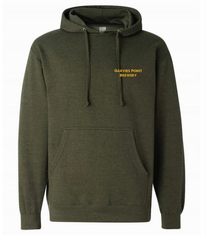 Garvies Point Brewery Pullover Hoodie - Army Heather