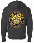 Garvies Point Craft Brewery Heather Charcoal Lightweight Zip-up Hoodie