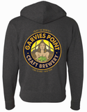 Garvies Point Craft Brewery Heather Charcoal Lightweight Zip-up Hoodie