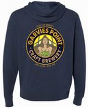 Garvies Point Craft Brewery Slate Blue Lightweight Zip-up Hoodie